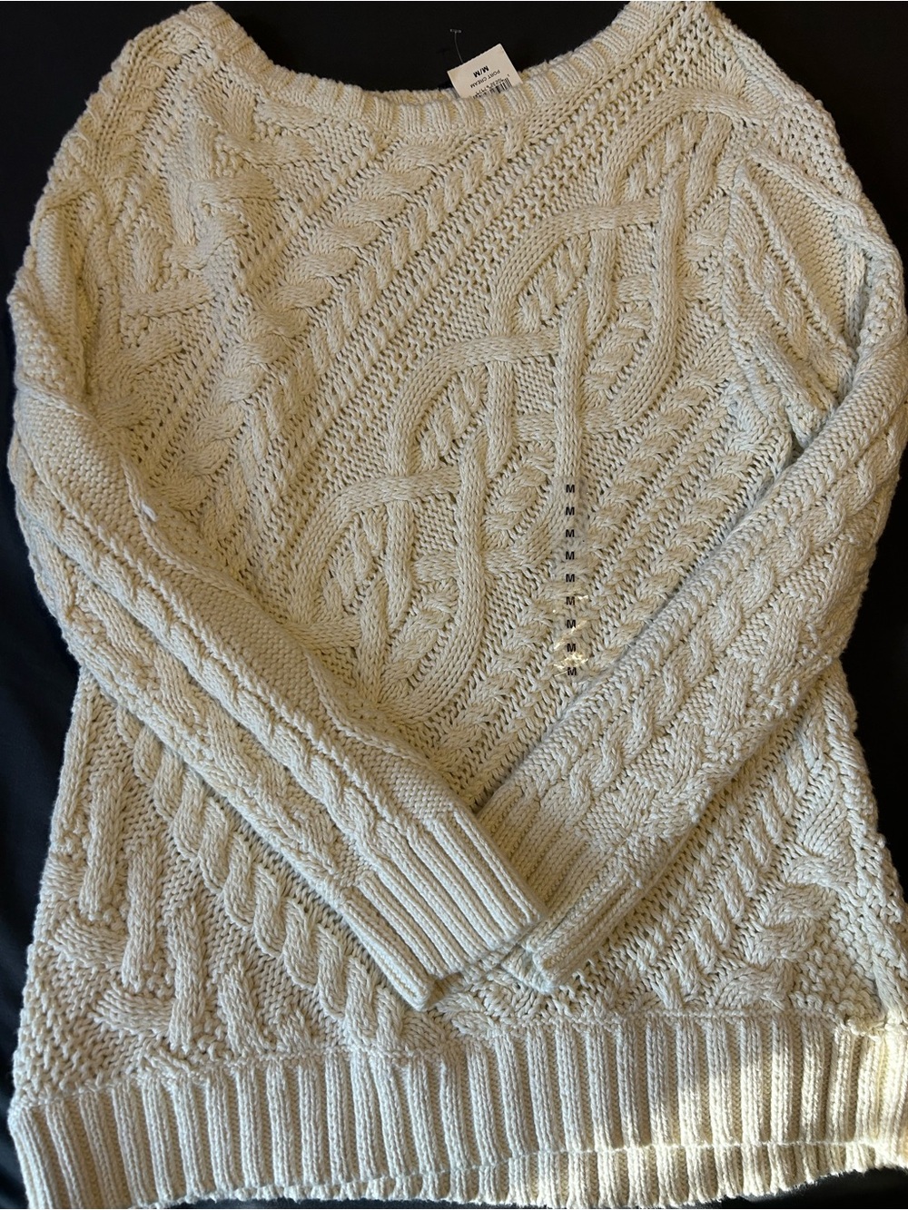 Polo by Ralph Lauren Cream Cable Scoop-Neck Sweater